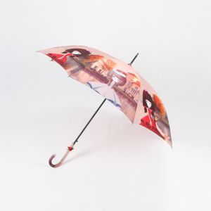 Digital Print Printing Ladies Windproof Umbrella For Girls Manual Open