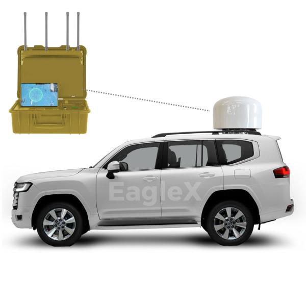 Modified Vehicle Mounted Jammer UAV Detection Strike Integrated Drone Jammer