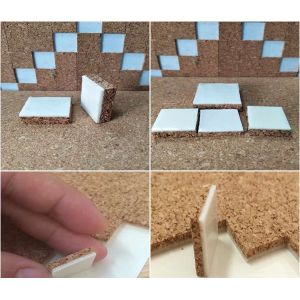Glass Divider Protector Cork Blocks For Glass Protection Cork Mat Pads
