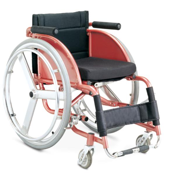 Quality 100kg Solid Manual Lightweight Sport Wheelchair Rose Gold Coating Frame wholesale