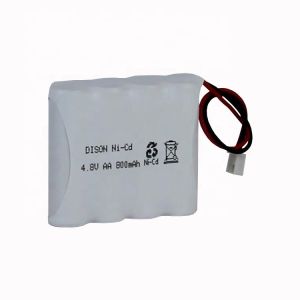 Long Cycle Life High Temperature NiCd 4.8V AA 800mAh Rechargeable Battery Pack