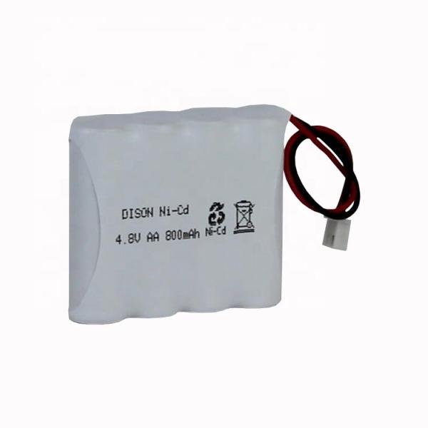Long Cycle Life High Temperature NiCd 4.8V AA 800mAh Rechargeable Battery Pack