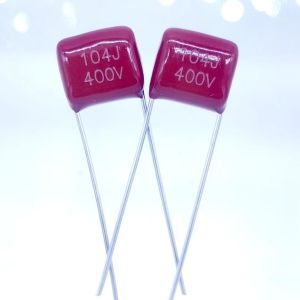China Metallized Polyester Film Mini Capacitor CL21X 104J400V Laser Printing on sale