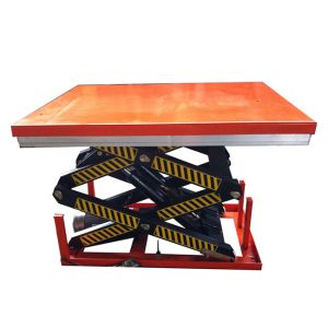 Max Height 70.08in Stationary Hydraulic Scissor Lift 2 Ton Double Scissors