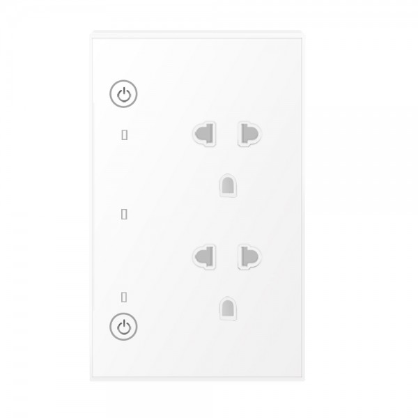 Quality Smart Power Wall Outlet 16a 2 In-wall Socket With Usb Interface Work With Google&Alexa wholesale