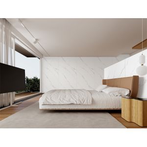 AAA Grade Carrara White Sintered Stone Slab 1420x2700mm Matte