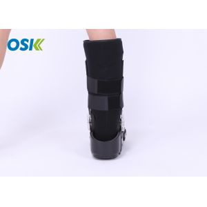 Black Medical Walking Boot For Broken Foot , Pneumatic Walking Boot Universal
