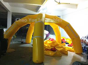Cheap 5m Yellow 5 Legs Airtight Inflatable Marquee with air pump for sale