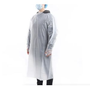 Medical use Waterproof CPE isolation gown disposable hopital CPE apron gowns