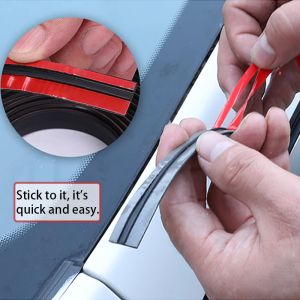 Car Door Weatherstrip Front Rear Windshield Edge Sealing Strips Sticker Car Roof