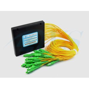 Custom SC / APC 1*32 Fiber Optic Plc Splitter 0.5dB Insertion Loss With 3.0mm