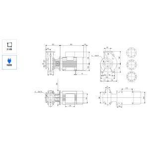 Grundfos NBG 65-50-160/177 Industrial Electric Horizontal Single Stage Volute