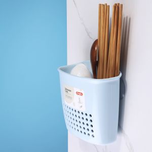 Cheap Irregular Double Lattice Cutlery Storage Box with Match Suction Cup for sale