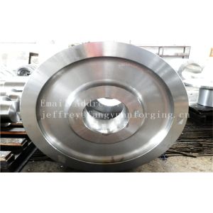 4140 42CrMo4 SCM440 Alloy Steel Rail Forged Wheel Blanks Quenching And Tempering