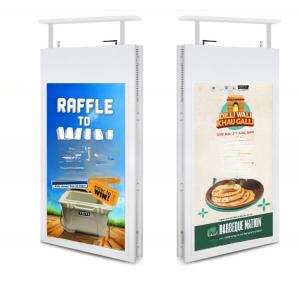 ceiling roof mount double screens 55 inch wireless WIFI network totem LCD display for commercial AD POP screen Window signage