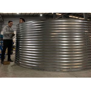 China 2200cbm Corrugated 75cbm Galvanized Steel Water Tanks on sale