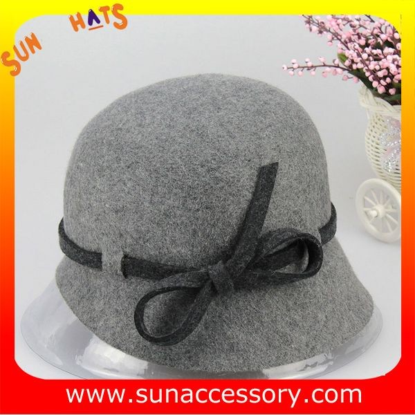 Vintage hot sale cloche hats for ladies,100% Australia wool felt hats for women