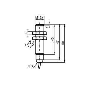 Pepperl+Fuchs NBN4-12GK50-E2 Inductive Proximity Sensor, 12mm Range, M12, PNP NO