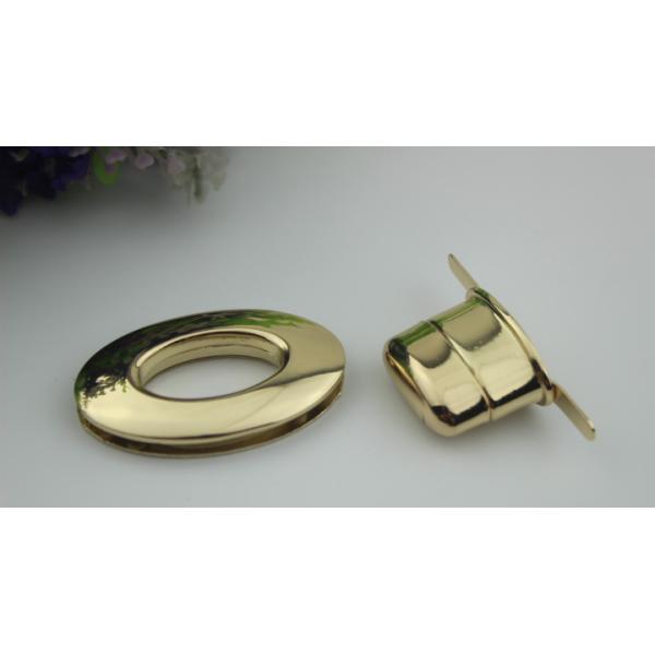 Wholesale Bigger Oval Shape Bag Accessory Hardware Silver Color Twist Turn Lock For Handbag