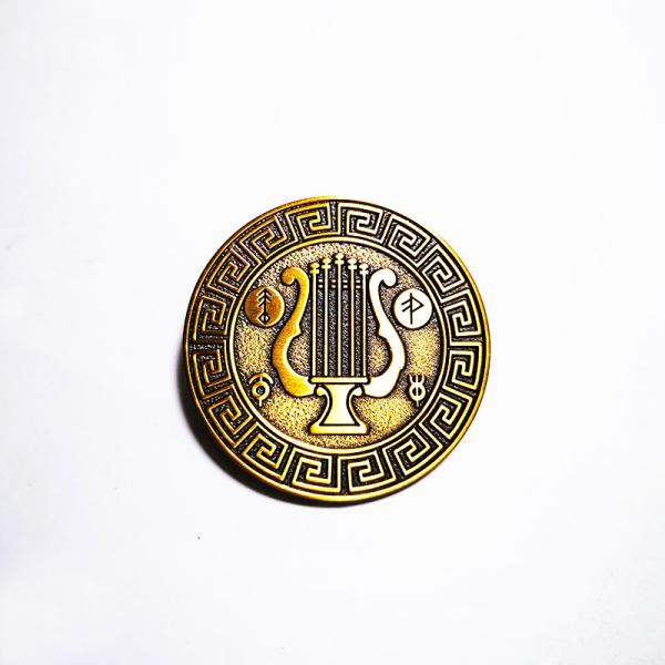 Quality Die Struck Antique Custom Brass Lapel Pins With Two Posts And Rubber Clutches wholesale