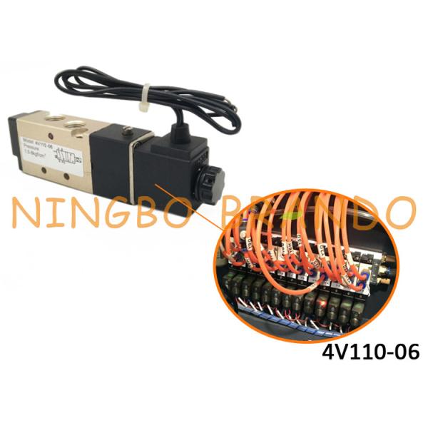 AirTAC Type 4V110-06 5/2 Way Pneumatic Solenoid Valve Aluminum Body For Face Non
