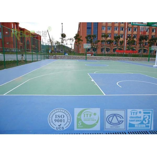 Quality Long Lasting Sport Court Surface , Playground Rubber Flooring Aging Resistance wholesale