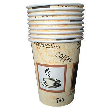 300ml Volume Food Grade Single Wall Paper Cups Ink Flexo Printing