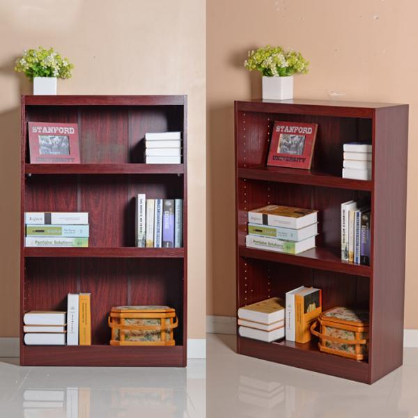 Knock Down Package MDF Melamine Wooden Corner Bookshelf