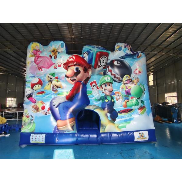 Digital Printing Inflatable Bounce House With Slides Super Mario Inflatable