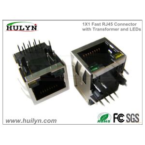 Cheap RJ45 with transformer RJ45 JACK 1x1 Gigabit for sale