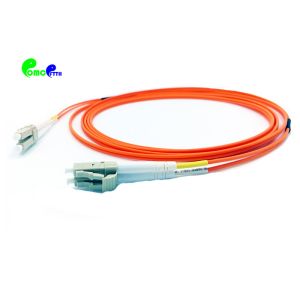 China 3M Orange Multimode LC - LC Fiber Optic Patch Cable OM2 50 / 125 Duplex 2mm LSZH  For HD optical cabling solution on sale