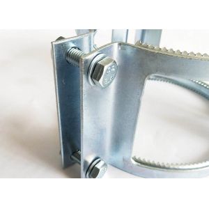 China Galvanised Plated Steel Heavy Duty Pipe Clamps Coupling Grip Pipe With Teeth on sale