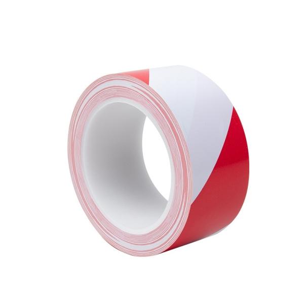 Quality Flat White Red PVC Warning Tape For Marking Construction Sites wholesale