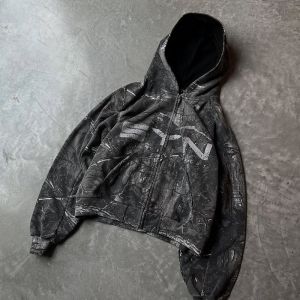 Full All Over Printing Hoodie No Strings Oversized Mens Raw Hem Hoodie