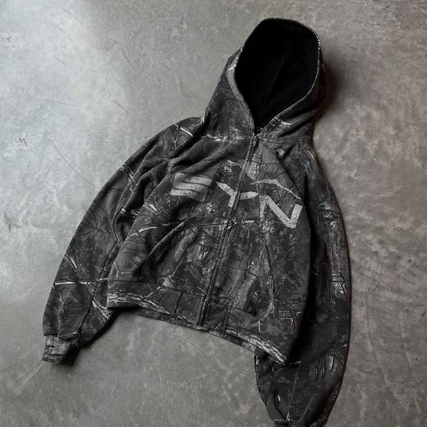 Quality Full All Over Printing Hoodie No Strings Oversized Mens Raw Hem Hoodie wholesale
