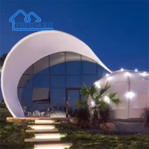 Customized Family Snail Shape Resort Hotel Tent Membrane Structurel Hotel Tent