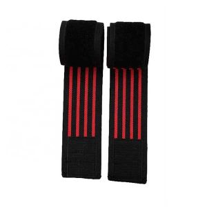 Polyester Red Blue Brace Compression Sleeve Adjustable Elastic Knee Wrap