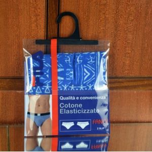 Garment Laminated Zip Plastic Poly Bag with Hanger Custom Printed