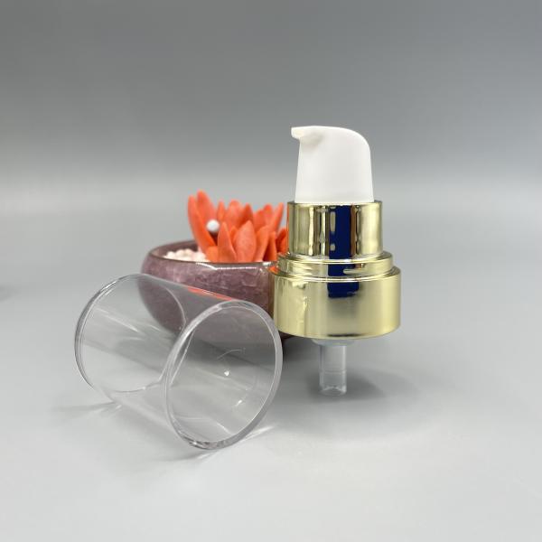 BB Cream Pump Dispenser SS316 Spring Outside 24/410 0.5ml Dosage Clear Cap