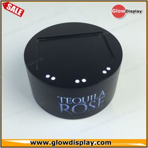 customized wholesale acrylic TEQUILA ROSE wine bottle glorifiers led light base