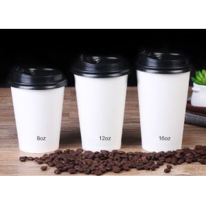 China Insulated Recycled Paper Coffee Cups With Food Grade Polyethylene Lamination on sale