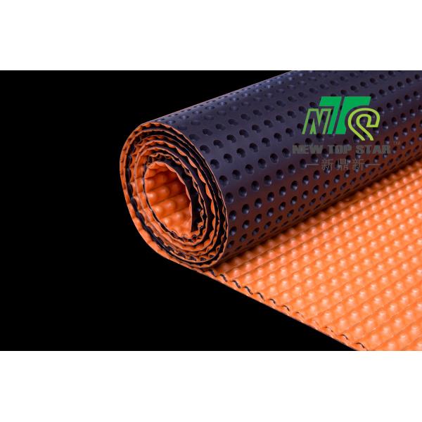 HDPE foam Dimple Drainage Board , Dimple Floor Underlayment With IXPE Foam