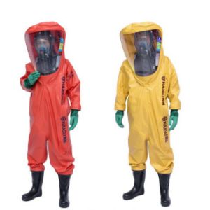 Cheap Fully Enclosed Ppe Hazmat Suit Class 3 Heavy Chemical Protection for sale