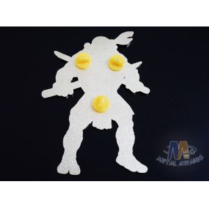 Custom Logo Ninja Turtle Zinc Alloy Metal Lapel Pin Bages, Cut Out Stye Shiny