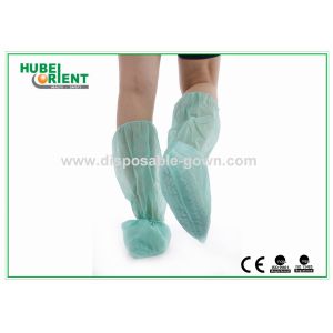 Cheap Polypropylene Disposable Booties For Covering Shoes Green Dustproof for clean for sale