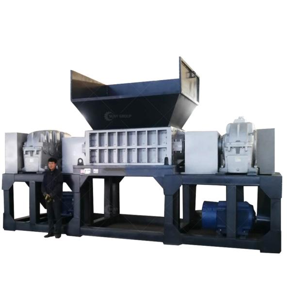 Quality Double Shaft Shredder 2300KG/hr for Plastic Foil Crusher Shredder Banana Film Shredder wholesale