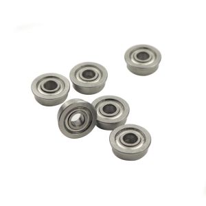 Chrome Steel Flange Deep Groove Ball Bearing 4x7x8.2x2.5mm F74ZZ