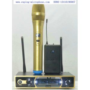 GL-313 two-handheld VHF colorful wireless microphone with screen / micrófono /