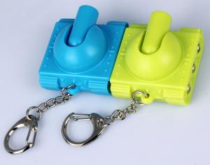 China New creative gift product tank led keychain with led light on sale