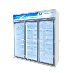 Commercial Upright Inverter Fan Cooling Display Freezer With Auto Defrost System